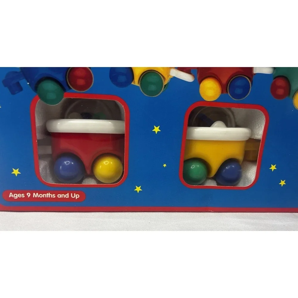 New! TOMY Loco Motion Push & Activity 5 Piece Train Baby Toy 1996 Peek-a-babe‎